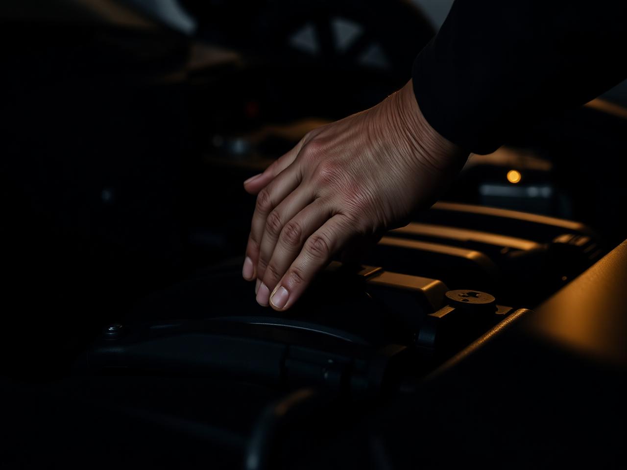 Mechanic working under the hood